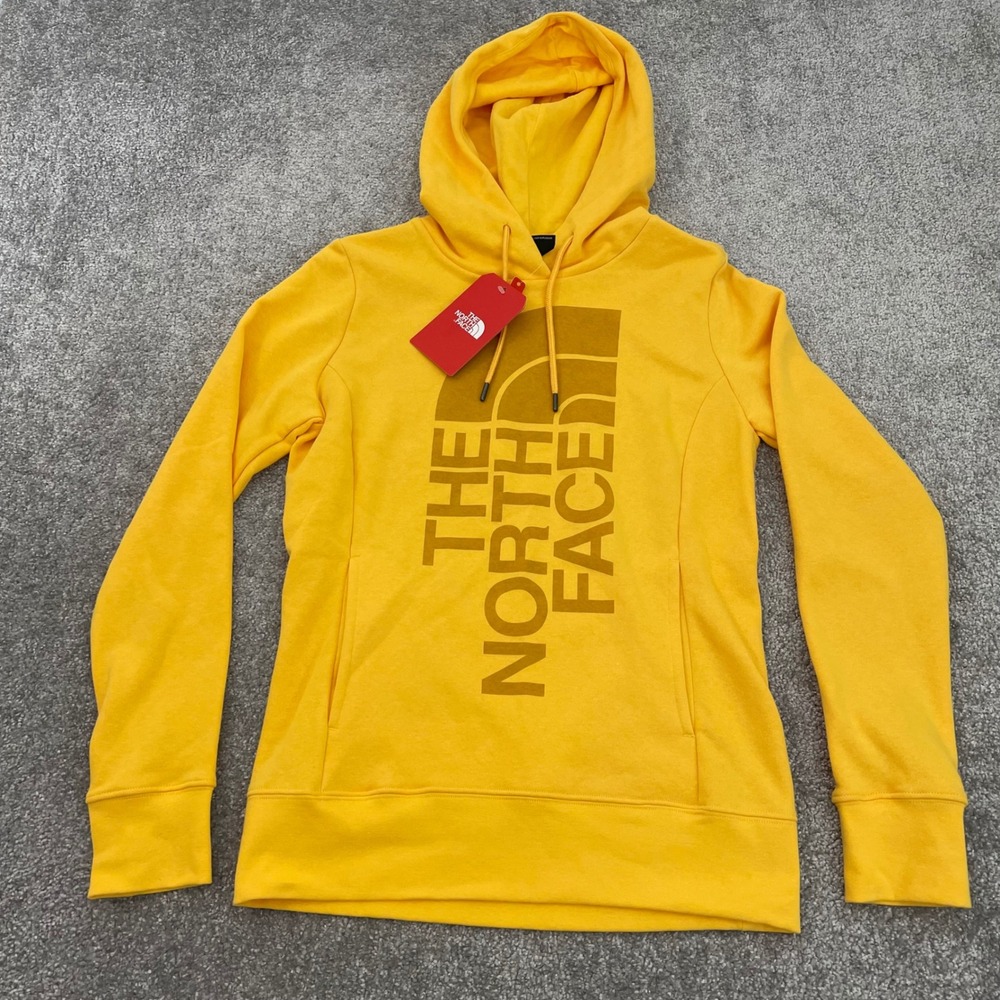 North Face Hoodie Womens Small Fleece Trivert Box Yellow NWT